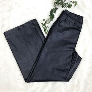 2B Rych Wide Leg Gray Metallic Shiny Dress Pants 4